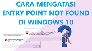 ✔ Cara Mengatasi Error Entry Point Not Found Windows 10 [upl. by Yelnats47]