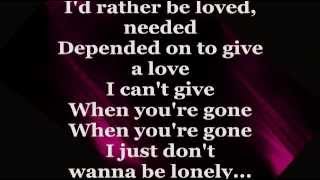 Just Dont Want To Be Lonely Lyrics  RONNIE DYSON [upl. by Emiline]