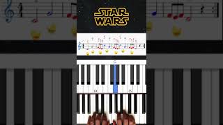 How to Play Star Wars Theme Song on Piano Easy Version [upl. by Potts]