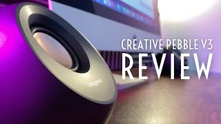 Creative Pebble V3 Review  Crisp Audio Compact Size AND LowCost [upl. by Odnavres253]