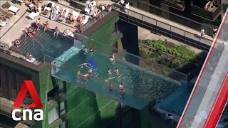 Dizzying sky pool unveiled in London [upl. by Nedah]