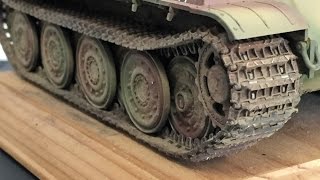 Painting and weathering 135 scale model tank tracks [upl. by Assilen313]