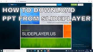 How to download ppt from SlidePlayer [upl. by Oicaro117]