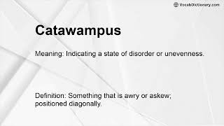 Catawampus Meaning [upl. by Crissy]