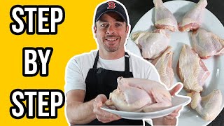 How To Cut A Whole Chicken  8 Pieces [upl. by Raouf]