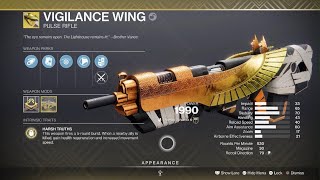 Destiny 2 A PvP Match With Every Exotic Vigilance Wing [upl. by Lleroj]