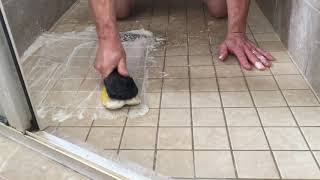 How to clean a tile shower floor [upl. by Adiazteb]