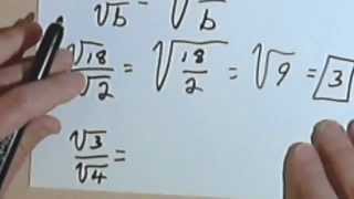 Quotient Rule amp Simplifying Square Roots [upl. by Burrow333]