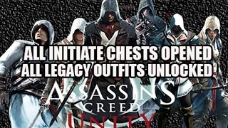 Assassins Creed Unity All Initiate Chests Opened and Legacy Outfits Unlocked [upl. by Emera]