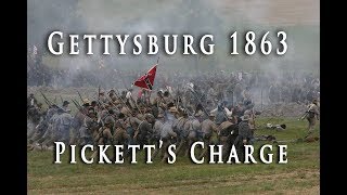 Civil War 1863  Gettysburg Picketts Charge [upl. by Brew]