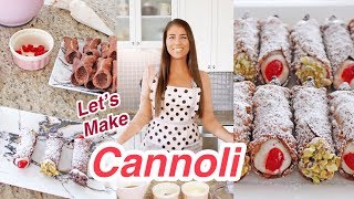 My Cannoli Recipe  Homemade Shells amp Filling [upl. by Fayina720]