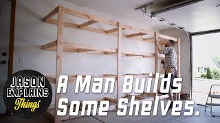 Garage Storage Shelves  EASY BUILD [upl. by Arved]