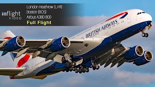 British Airways Airbus A380 Full Flight London to Boston [upl. by Ledoux]