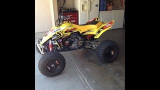 SUZUKI LTR 450 DETAILED REVIEW WITH ATV FOURPLAY BARS [upl. by Simonne]