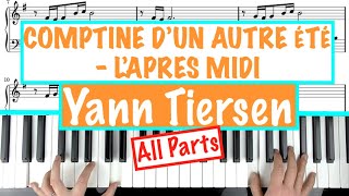 How to play Comptine dun autre été Laprèsmidi  Yann Tiersen Amelie Theme Piano Tutorial [upl. by Horick638]