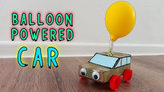 How to Make Balloon Powered Car  SCIENCE PROJECT  DIY Balloon Car [upl. by Neale]