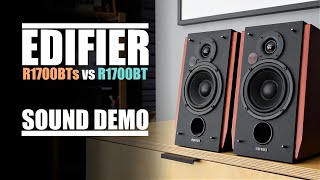 Edifier R1700BTs vs Edifier R1700BT  Sound Comparison [upl. by Nauqahs]