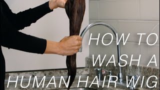 How To Wash A Human Hair Wig  WIgs 101 [upl. by Gilberto]