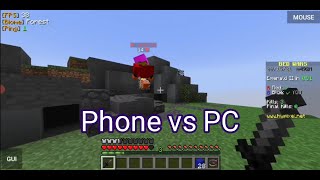 Mobile User vs PC Player  PojavLauncher otg mouse amp kb [upl. by Abisha]