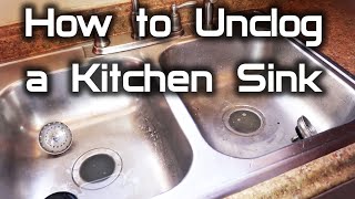 How To Unclog a Kitchen Sink  Both sides [upl. by Aiceled]