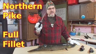 Cleaning A Northern Pike Boneless  Full Fillet Method [upl. by Can]