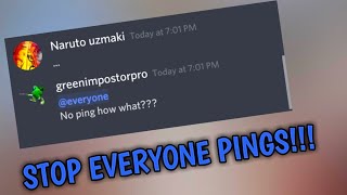 How To Disable Everyone Pings on discord server  Must Watch 100 Working [upl. by Undis]