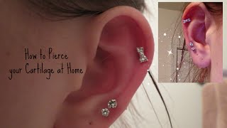 How I Pierced my Cartilage at Home Safely  Alyssa Nicole [upl. by Ozner]