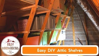 Easy DIY Attic Shelves [upl. by Christabella]