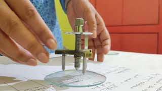 Spherometer experiment calculation of least count and tabulation part1 [upl. by Ffej20]