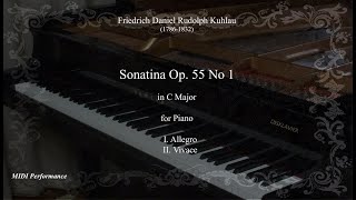 Friedrich Kuhlau Sonatina Op 55 No 1 in C Major Complete [upl. by Yclehc]