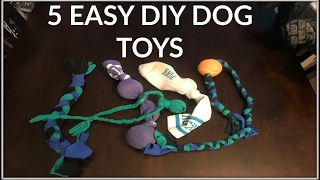 5 Super Easy DIY Dog Toys [upl. by Primrosa806]