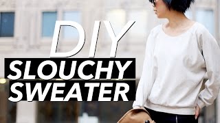 How to Make a Slouchy Sweater Crew Neck Raglan Sleeve  WITHWENDY [upl. by Nadabb]