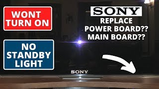 How To Fix SONY TV Wont Turn On No Standby Light  No Picture No Sound [upl. by Ellenar168]