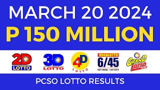 Lotto Result March 20 2024 9pm PCSO [upl. by Grand927]