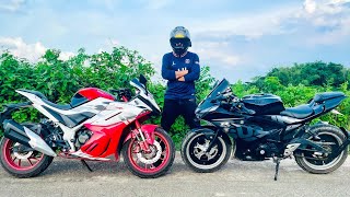 GPX Demon GR 165RR Vs SUZUKI GSXR150  Riding Experience [upl. by Ayidah494]