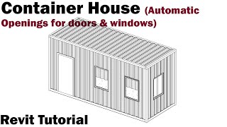 Revit Tutorial  Container House Wall Command [upl. by Lleral661]