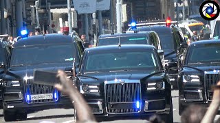 Russian President Vladimir Putins Motorcade Arrives in Geneva to meet Joe Biden [upl. by Lyns719]