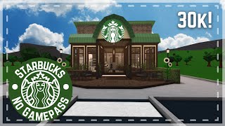 No Gamepass Mini Starbucks ☕  30k  Speedbuild amp Tour  Roblox Bloxburg  Tapioca [upl. by Cuhp]