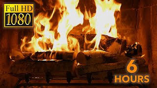 HD Crackling Birchwood Fireplace 6 Hours  from Fireplace For Your Home [upl. by Aitsirk437]