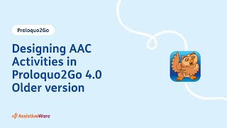 Designing AAC Activities in Proloquo2Go 40 OLDER VERSION [upl. by Lehsreh]