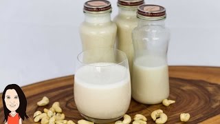 EASY Homemade Creamy Cashew Nut Milk [upl. by Ardekal]