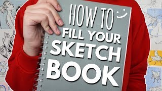 10 Ways to Fill Your Sketchbook  mini Sketchbook Tour [upl. by Ahsiryt]