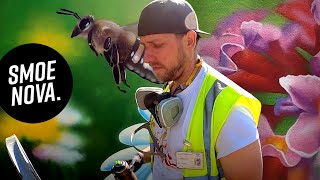 🇩🇪 graffiti artist 60m² photorealistic painting  HIGH DETAIL 🇬🇧🇺🇸 subtitles [upl. by Cornish525]