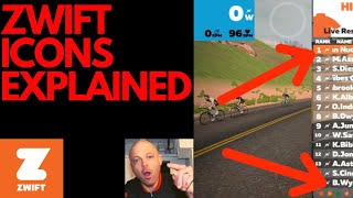 What is on the Zwift Screens Zwift Icons EXPLAINED [upl. by Accebber244]