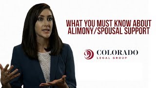 What You Must Know About Alimony  Colorado Legal Group [upl. by Fatsug459]