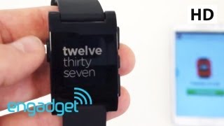 Pebble Smartwatch Review  Engadget [upl. by Philippa]