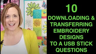 How to Download amp Transfer Embroidery Designs to a USB Stick [upl. by Eelram]