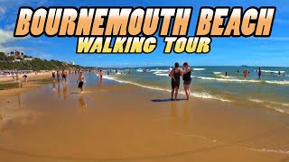 BOURNEMOUTH BEACH Walking Tour  Dorset  England 4k [upl. by Bubb]