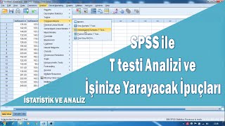 Spss ile T testi Bağımsız Örneklemler için ve hipotez analizleri [upl. by Arodal]