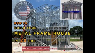 How to build your Metal Frame House in 20hrs [upl. by Alleoj]